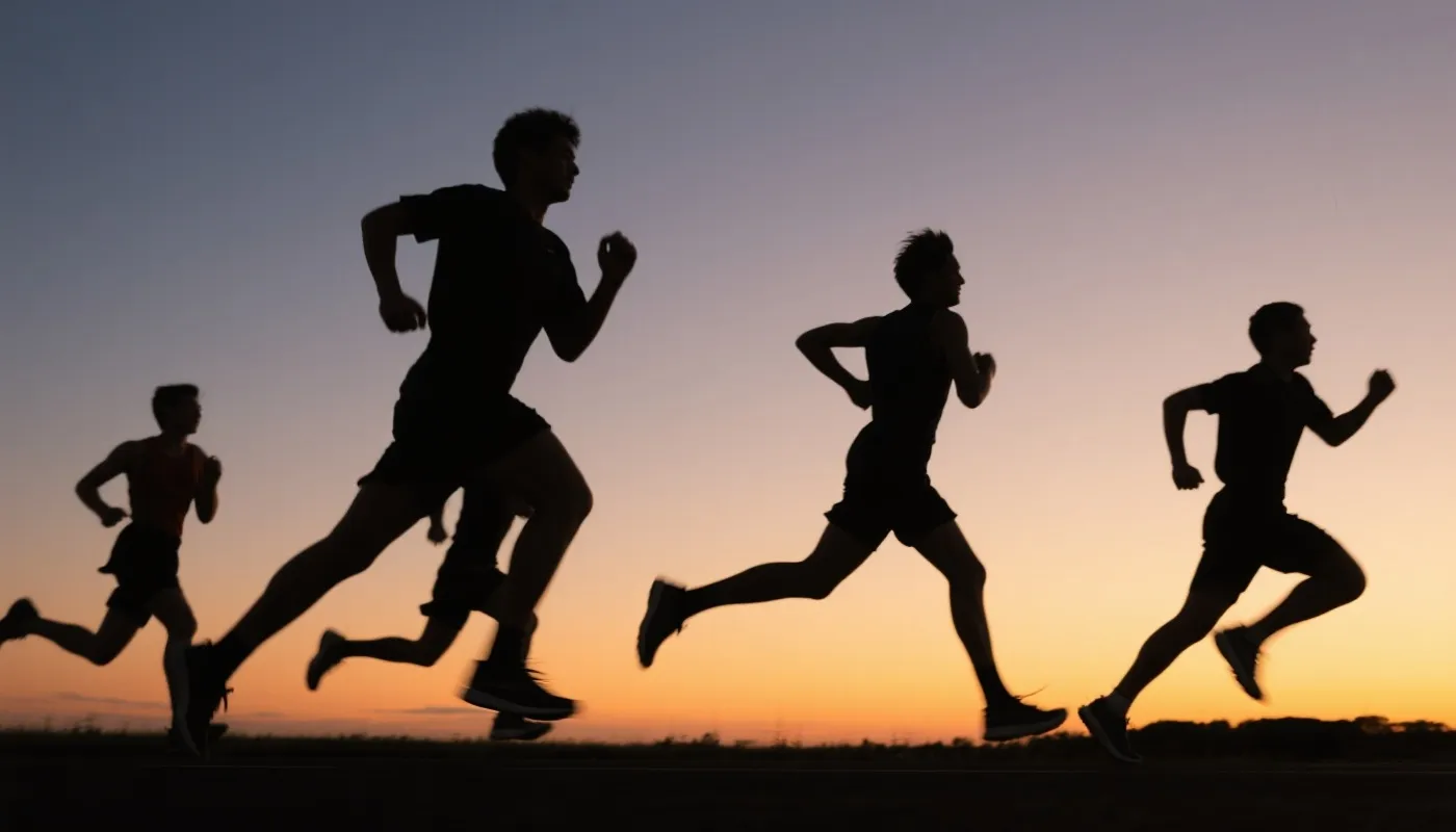 运动场景与实时数据界面示意